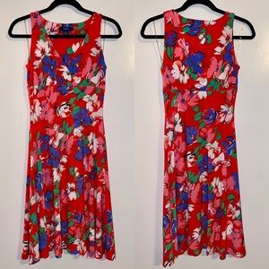 CHAPS by Ralph Lauren Multi Floral Print Dress